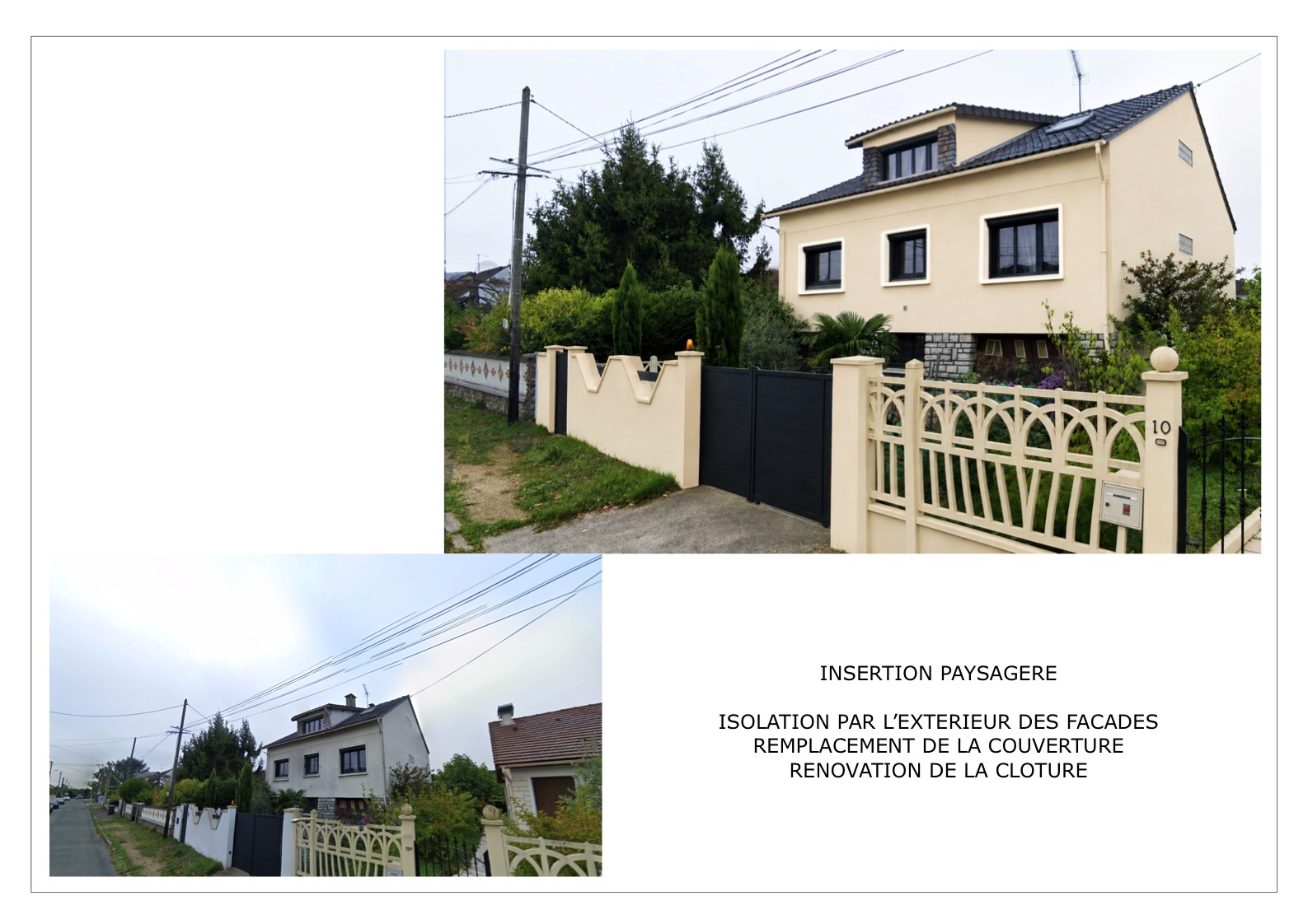 Avant et après : isolation des façades, remplacement de la couverture et rénovation de la clôture